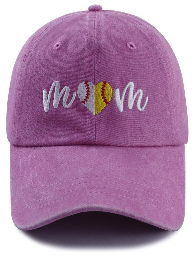 Wsaztulp Softball Gifts for Women, Softball Mom Hat, Baseball Mom Accessories Baseball Cap, Christmas Mothers Day Birthday Gifts for New Mama Grandma Wife Aunt Pink - Image 1